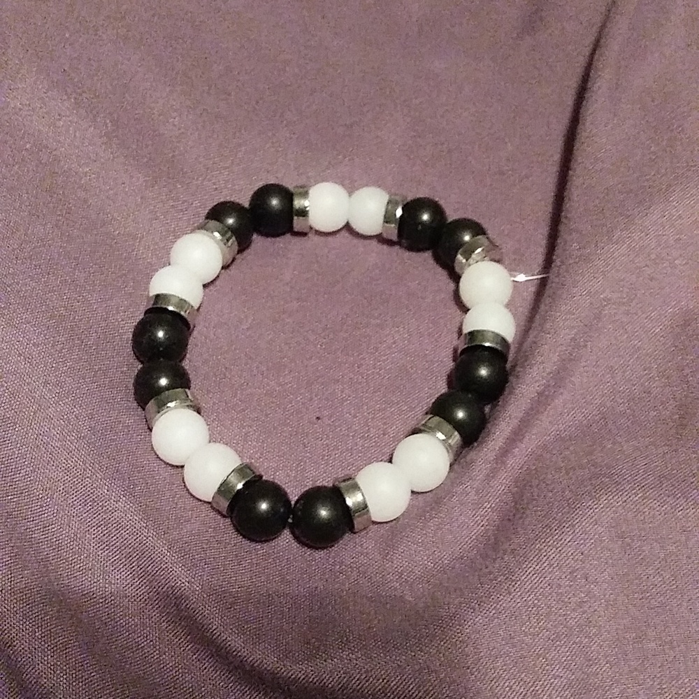 White and black bracelet